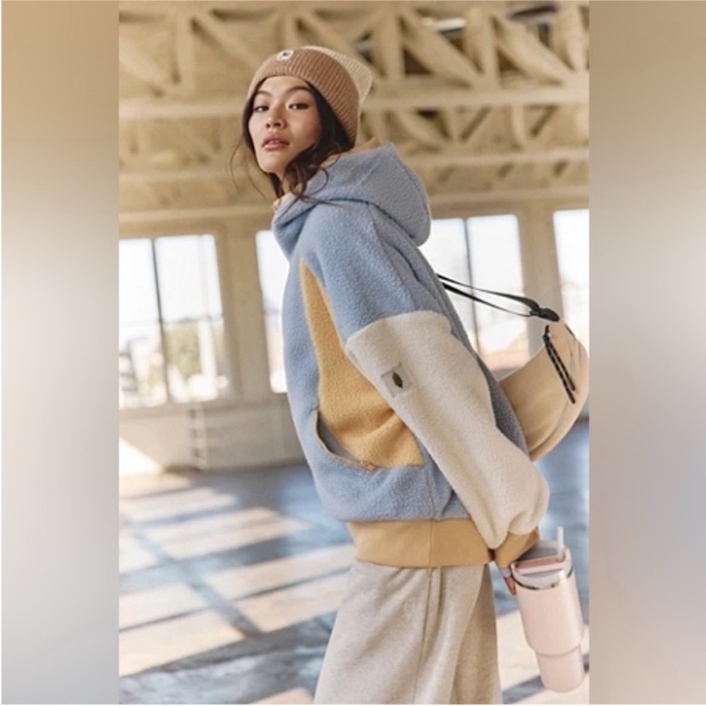 FP Movement by Free People Colorblock Teddy Jacket - Picture 6 of 7